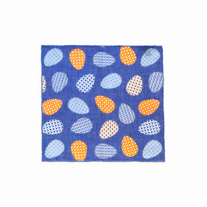 Pochette bleue à motifs oeufs Zampa di Gallina