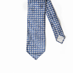 Cravate bleue Calabrese 1924 à motifs
