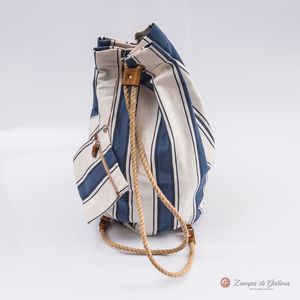 Sacca mare  Calabrese 1924 con righe blu 100% cottone