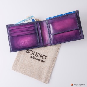 Portefeuille Bonino X Emilie Patine Aubergine