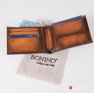 Portefeuille Bonino X Emilie Patine Cognac