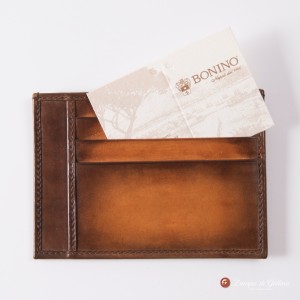 Porte-cartes Bonino X Emilie Patine cognac