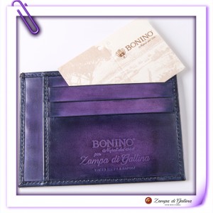 Porte-cartes Bonino X Emilie Patine aubergine