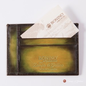 Porte-cartes Bonino X Emilie Patine Feuille d'automne